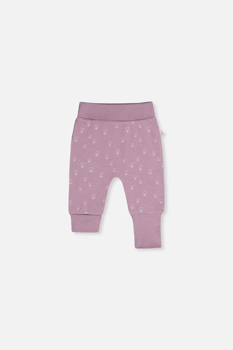 Two Pack Organic Cotton Evolutive Pants Purple Floral Print-1
