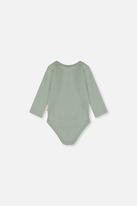 Organic Cotton Onesie Greyish Green-2