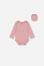 Organic Cotton Onesie Dusty Pink-0