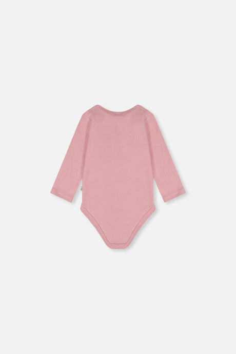 Organic Cotton Onesie Dusty Pink-2