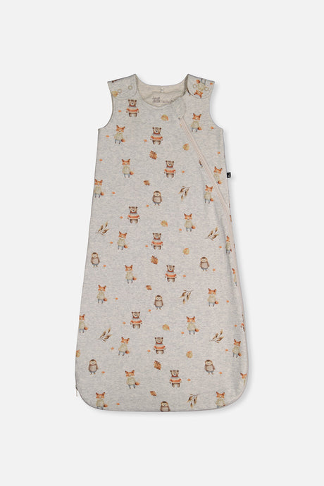 Organic Cotton Sleep Sack Beige Animal Print-0