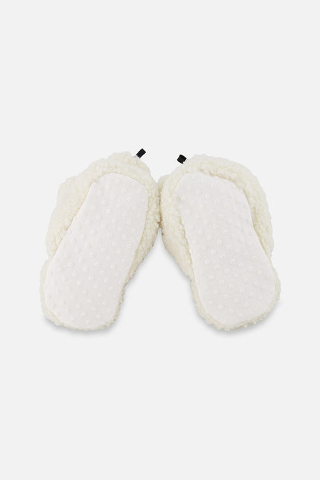 Baby Sherpa Slippers Off-White-2