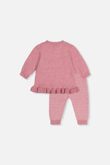 Knitted Top And Pants Set Dusty Pink-2