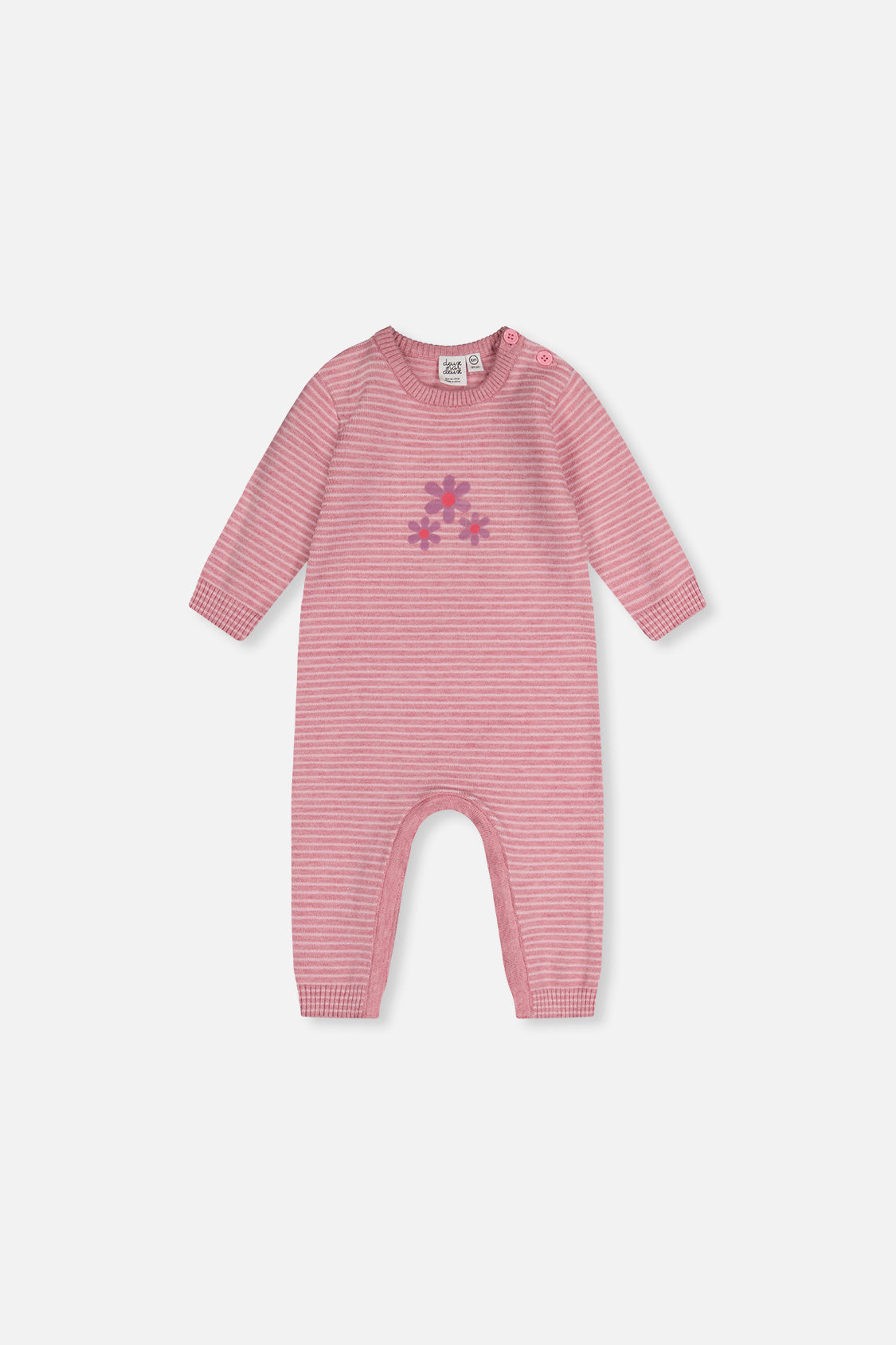 Knitted Romper Dusty Pink-0