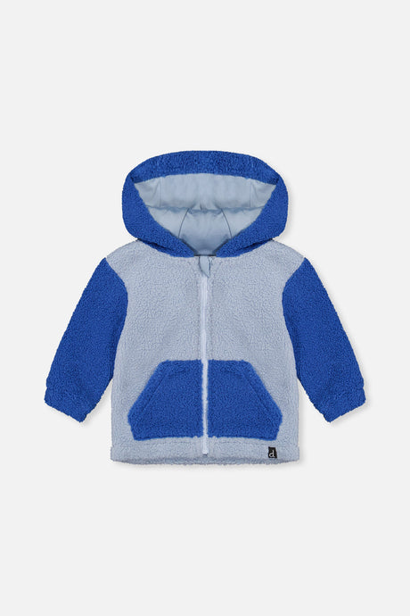 Sherpa Hooded Jacket Blue-0