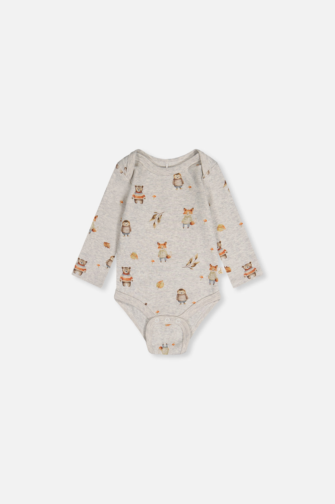 Organic Cotton Onesie Beige Animal Print-2