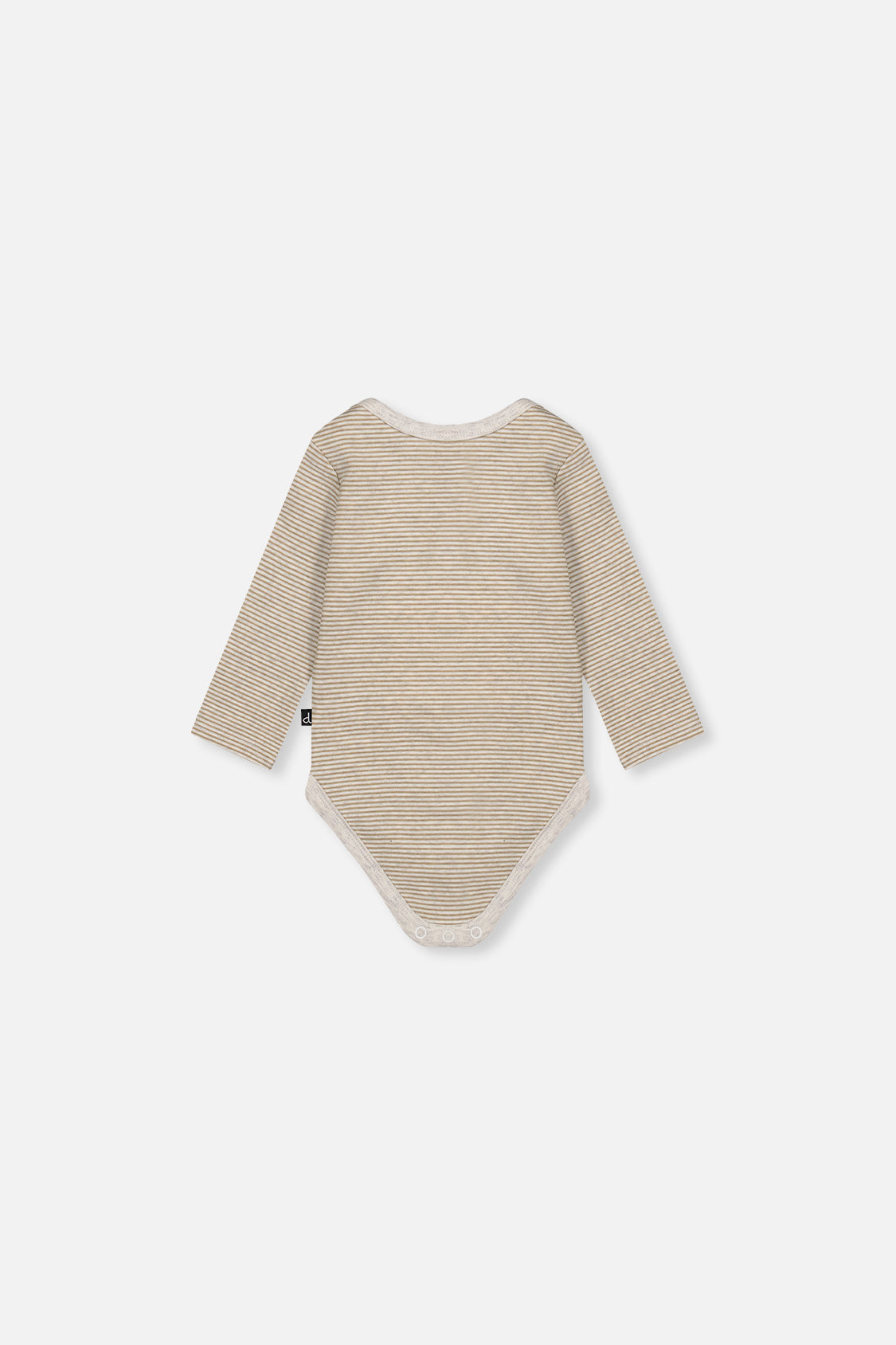 Organic Cotton Onesie Brown And White Stripes-2