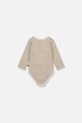 Organic Cotton Onesie Brown And White Stripes-2