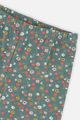 Deux par Deux Tunic And Leggings Set Pale Pink And Green Floral Print