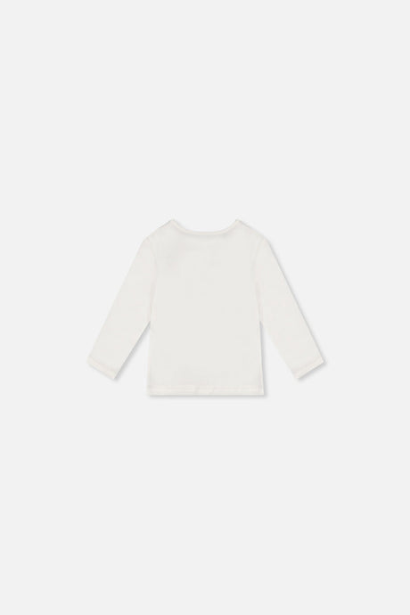 Baby Organic Cotton Long Sleeve T-Shirt Off-White-1