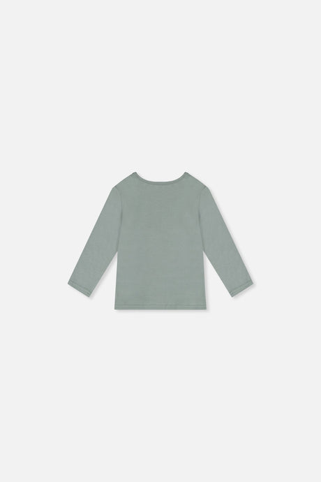 Baby Organic Cotton Long Sleeve T-Shirt Sage Green-1
