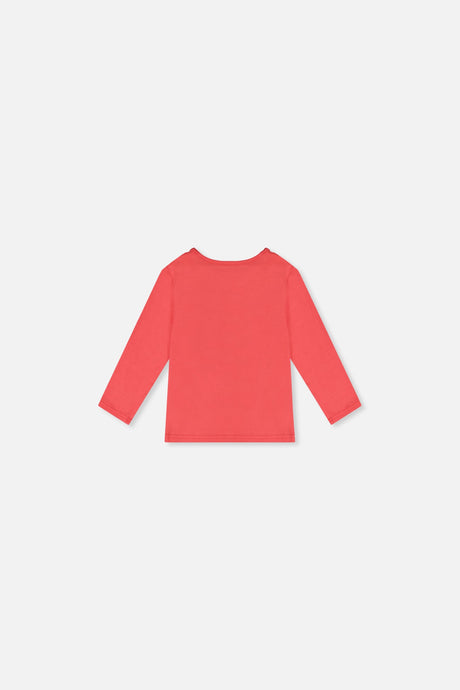 Baby Organic Cotton Long Sleeve T-Shirt Coral Pink-1