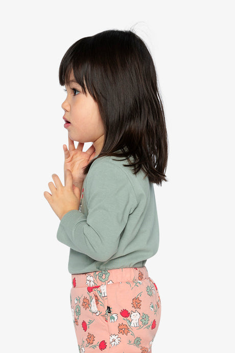 Deux par Deux Organic Cotton Long Sleeve T-Shirt Sage Green