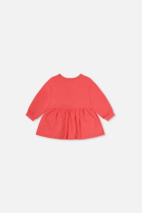 Baby Organic Cotton Tunic Coral Pink-1