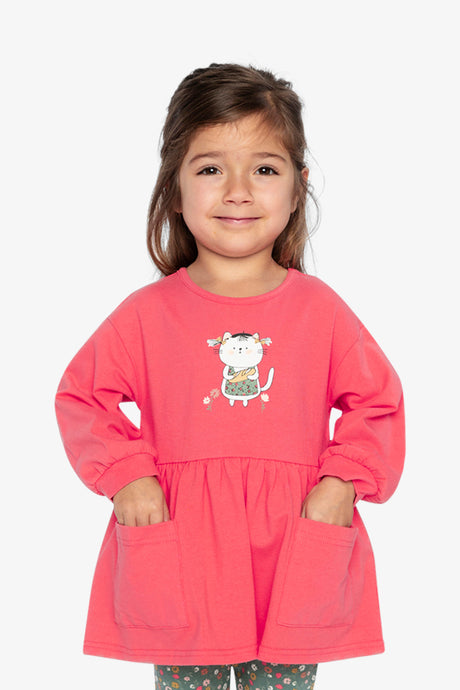 Deux par Deux Organic Cotton Tunic Coral Pink