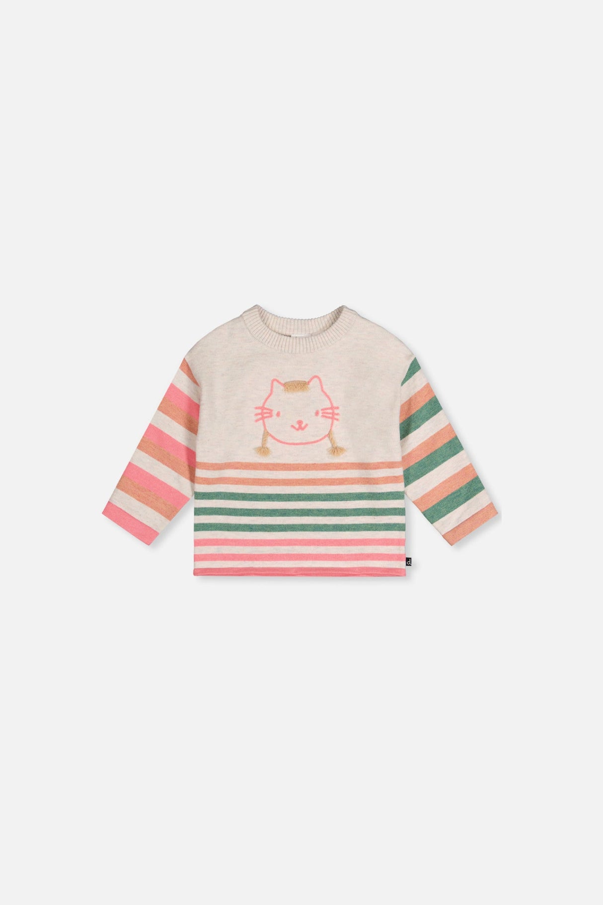 Baby Knitted Stripe Sweater Off-White-0