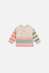 Baby Knitted Stripe Sweater Off-White-0