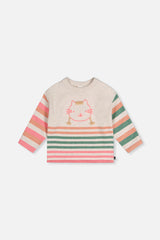 Knitted Stripe Sweater Off-White-0