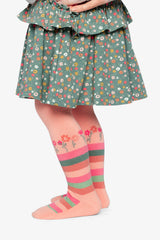 Deux par Deux Tights Very Pale Pink And Green