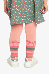 Tights Very Pale Pink And Green-4