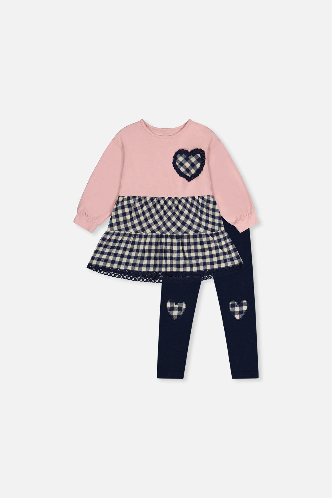 Baby Tunic And Leggings Set Pale Dusty Pink-0