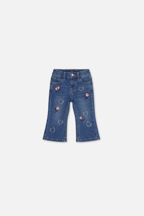 Baby Boot Leg Jeans Navy Blue Denim-0