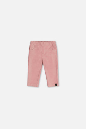 Baby Stretch Velour Treggings Pale Dusty Pink-0