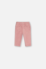 Baby Stretch Velour Treggings Pale Dusty Pink-1