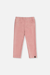 Stretch Velour Treggings Pale Dusty Pink-0