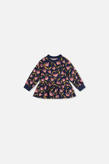 Baby French Terry Top Blue Tulip Print-0