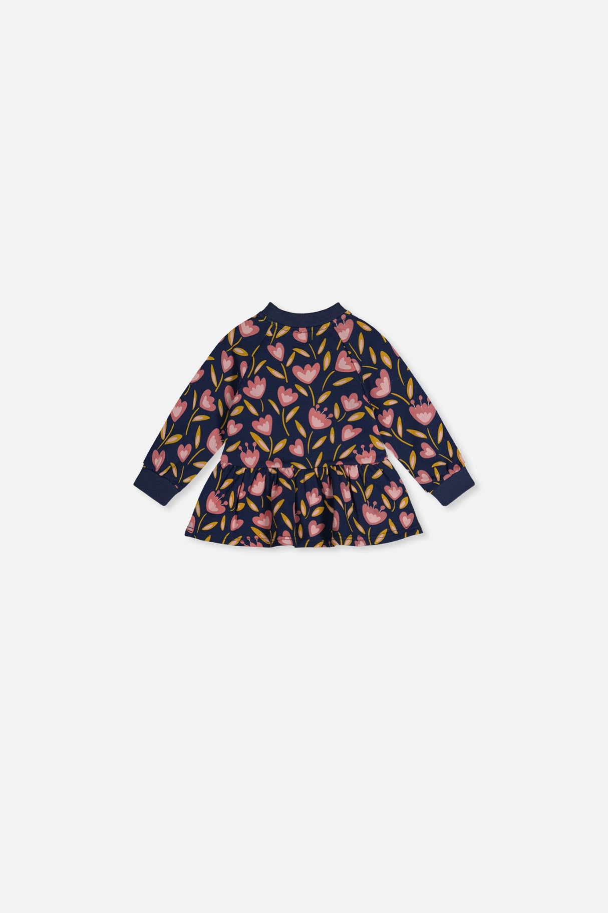 Baby French Terry Top Blue Tulip Print-1