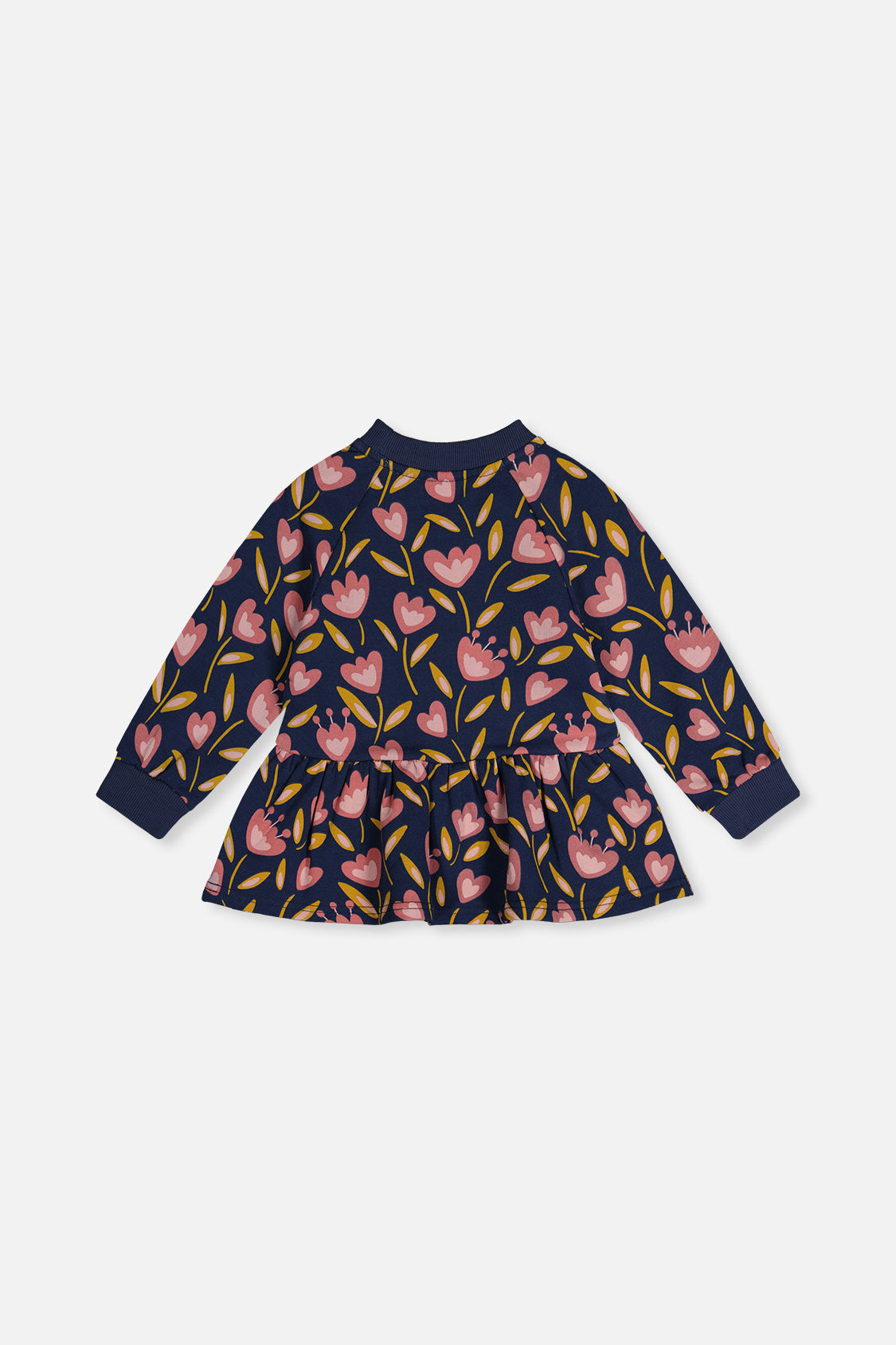 French Terry Top Blue Tulip Print-3