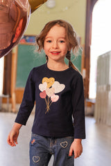 Organic Cotton T-Shirt Royal Blue And Pink-2