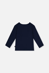 Organic Cotton T-Shirt Royal Blue And Pink-3