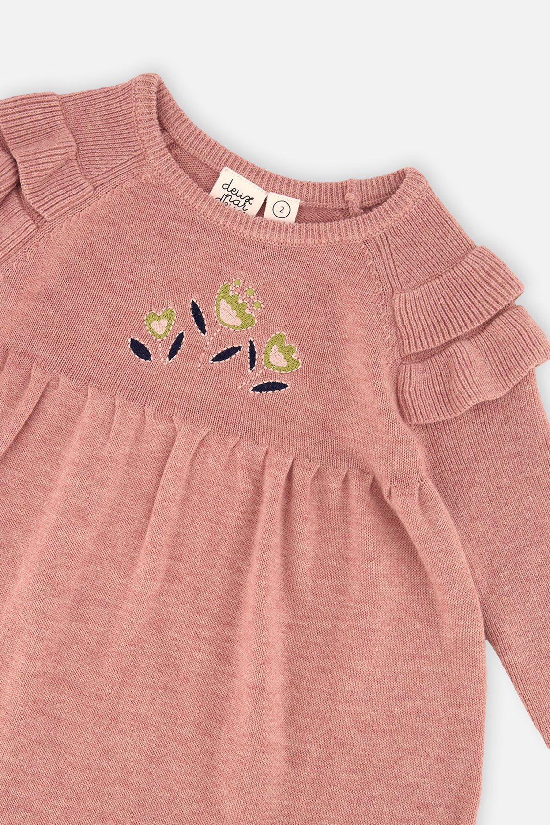 Baby Knitted Dress Pink-2