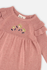 Baby Knitted Dress Pink-2