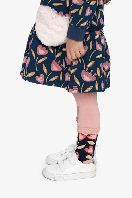 Deux par Deux Tights Pale Dusty Pink And Navy