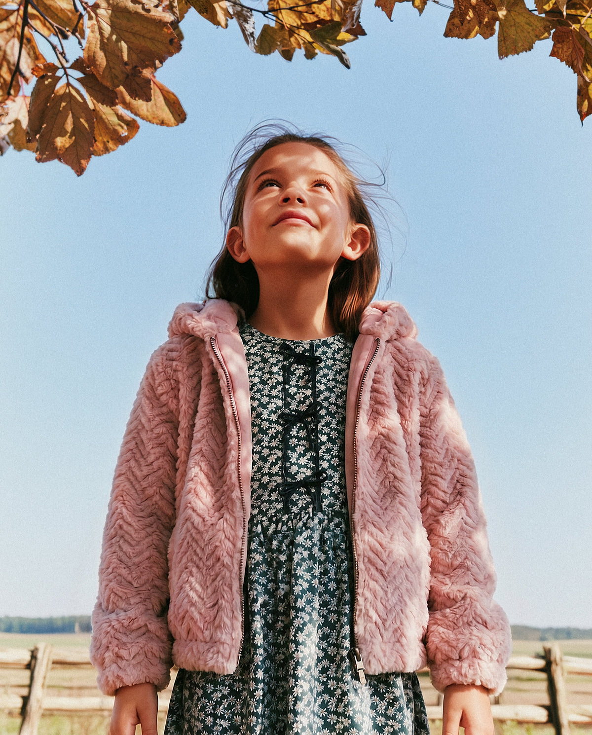 Deux par Deux Faux Fur Hooded Cardigan Pink