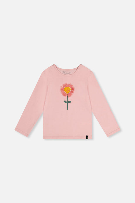 Long Sleeve Organic Cotton T-Shirt Pale Dusty Pink-0