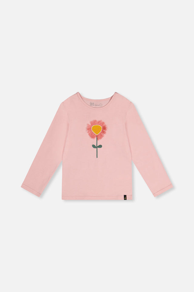 Long Sleeve Organic Cotton T-Shirt Pale Dusty Pink-0