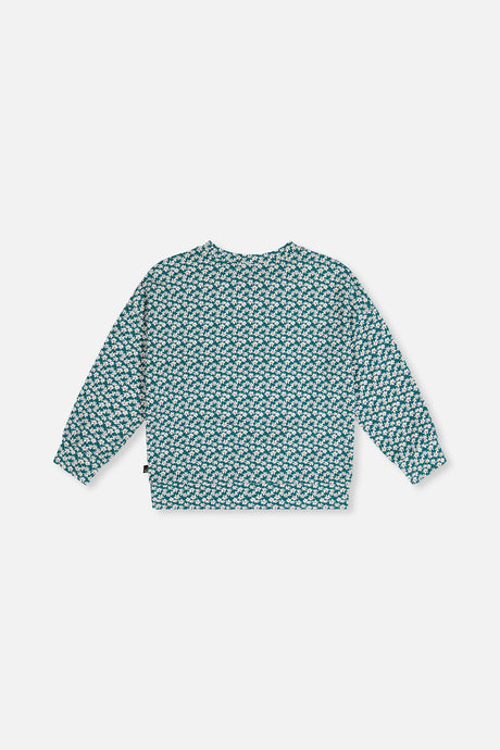 Deux par Deux Printed Jersey Long Sleeve T-Shirt Green Floral Print product image P2