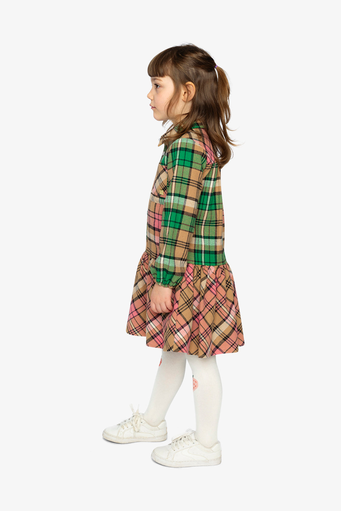 Shirt Plaid Dress Pink And Green-2