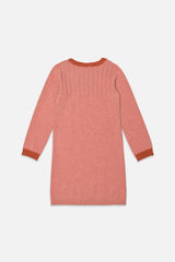 Knitted Dress With Strawberry Jacquard Pink-1