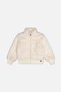 Faux Fur Jacquard Jacket Beige-0