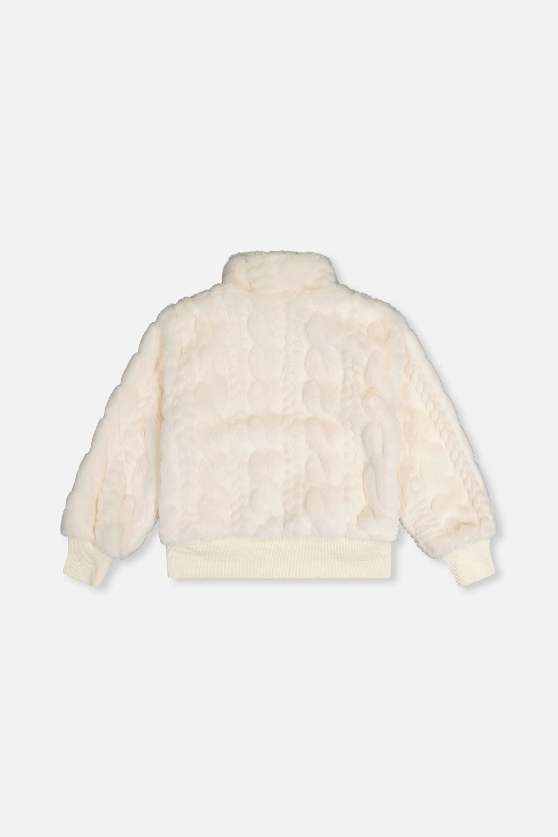 Deux par Deux Faux Fur Jacquard Jacket Beige product image P2