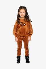 Velvet Leggings Brown-4