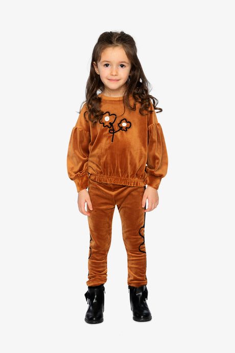 Velvet Leggings Brown-4