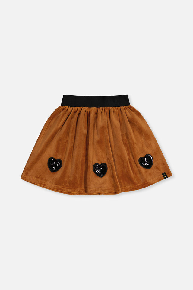 Velvet Skirt Brown-0