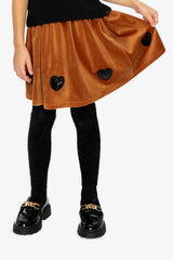 Velvet Skirt Brown-1