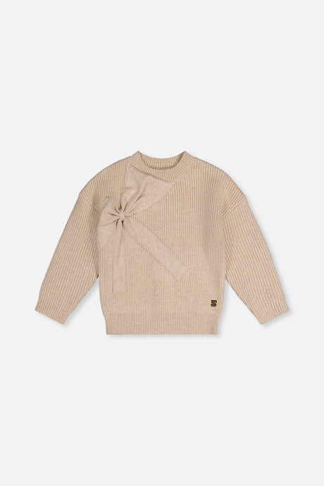 Sweater With Bow Beige-0